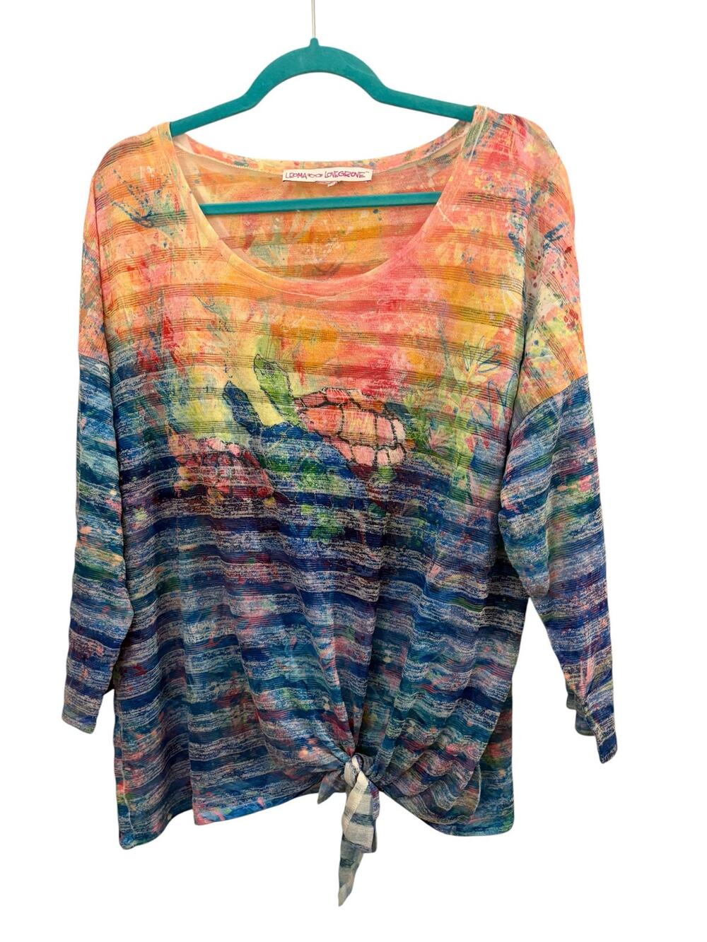 Leoma Lovegrove Light Weight Tropical Tropical Shirt XXL Wearable Art Beachy